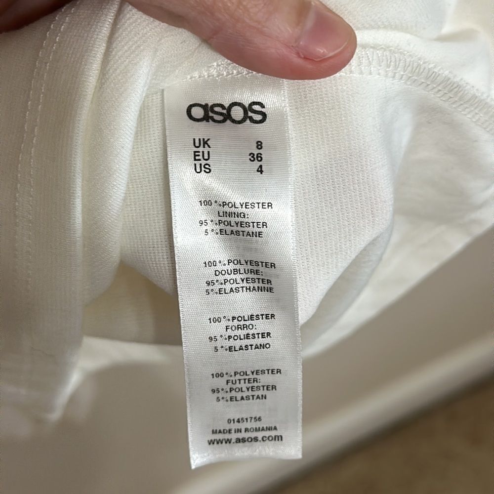 ASOS Petite Sheer Outer Pleated Style Dress - Picture 6 of 7